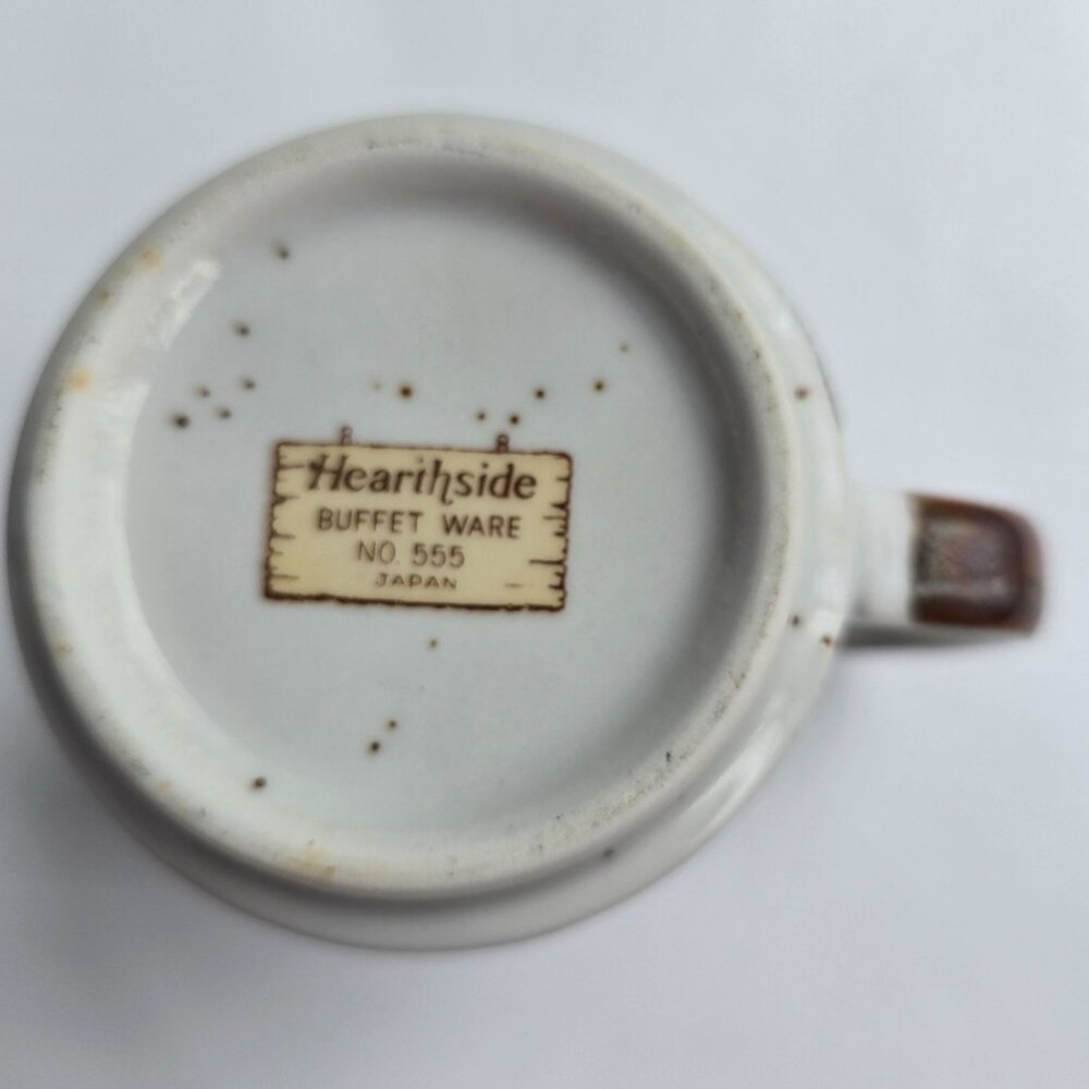 Vintage Hearthside Buffet Ware No. 555 Japan Speckled Ceramic Mug With Yellow & - Picture 13 of 16
